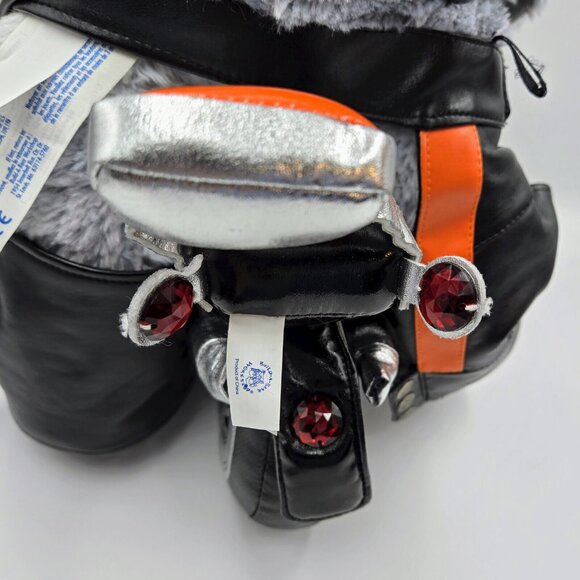 Harley Davidson Build-A-Bear Plush Bear Motorcycle Light Up Ears Jacket Chaps - Picture 9 of 15